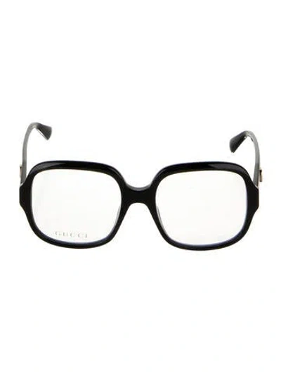 Pre-owned Gucci Interlocking G Logo Square Eyeglasses W/ Tags In Black
