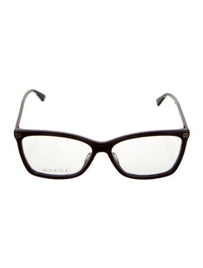 Pre-owned Gucci Interlocking G Logo Square Eyeglasses W/ Tags In Burgundy