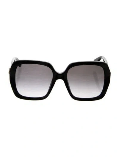 Pre-owned Gucci Interlocking G Logo Square Sunglasses In Black