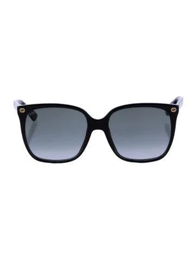 Pre-owned Gucci Interlocking G Logo Square Sunglasses In Black