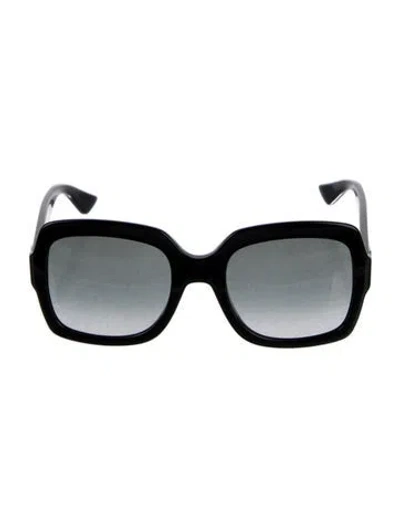 Pre-owned Gucci Interlocking G Logo Square Sunglasses In Black
