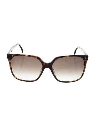 Pre-owned Gucci Interlocking G Logo Square Sunglasses In Brown