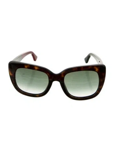 Pre-owned Gucci Interlocking G Logo Square Sunglasses W/ Tags In Brown