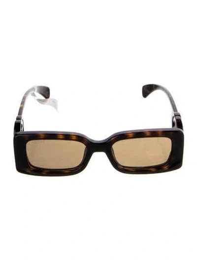 Pre-owned Gucci Interlocking G Logo Square Sunglasses W/ Tags In Brown