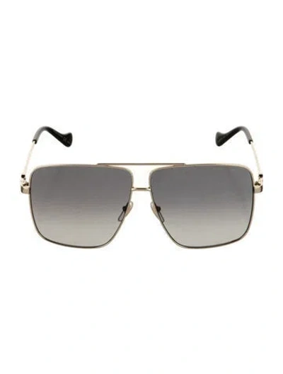 Pre-owned Gucci Interlocking G Logo Square Sunglasses W/ Tags In Gold