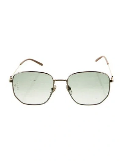 Pre-owned Gucci Interlocking G Logo Square Sunglasses W/ Tags In Gold