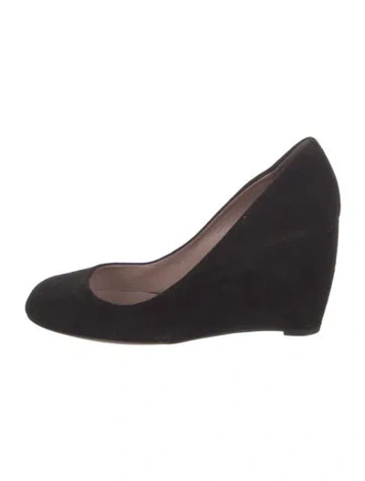 Pre-owned Gucci Interlocking G Logo Suede Pumps In Black
