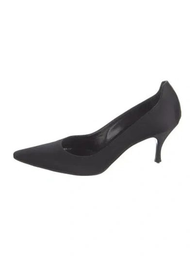 Pre-owned Gucci Interlocking G Logo Suede Pumps In Black