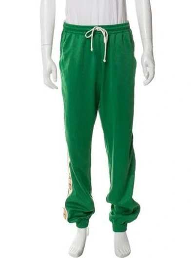 Pre-owned Gucci Interlocking G Logo Sweatpants In Green