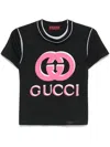 Gucci Logo Print T-shirt In Black