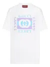 Gucci Women Logo Cotton T-shirt In White