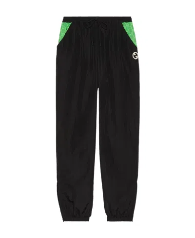 Gucci Interlocking G-logo Track Pants In Black