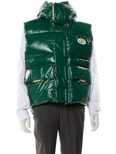 Pre-owned Gucci Interlocking G Logo Vest In Green