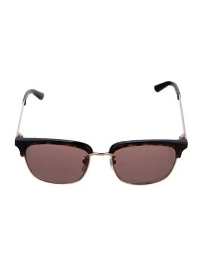 Pre-owned Gucci Interlocking G Logo Wayfarer Sunglasses In Brown
