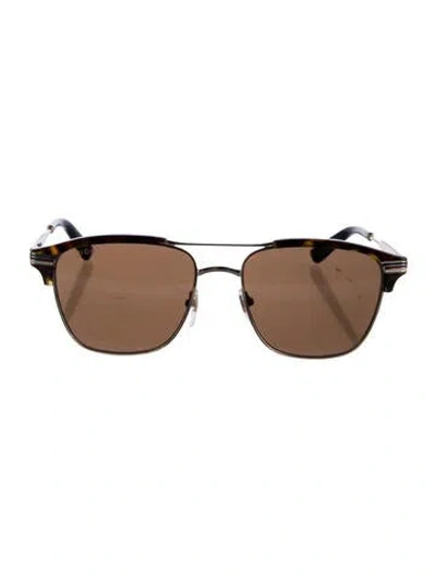 Pre-owned Gucci Interlocking G Logo Wayfarer Sunglasses In Multi
