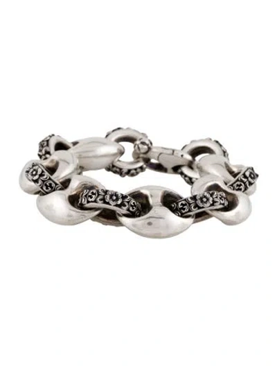 Pre-owned Gucci Interlocking G Mariner Chain Bracelet, 6.5" In Multi