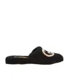 Gucci Interlocking G Merino Slippers In Black
