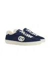 Gucci G75 Suede And Canvas Sneakers In Blue