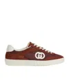 Gucci Interlocking G Mesh Sneakers In White