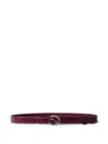 Gucci Interlocking G Motif Leather Belt In Burgundy