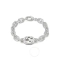 GUCCI GUCCI INTERLOCKING G MOTIF STERLING SILVER BRACELET SIZE 19 - YBA627068002