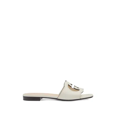 Gucci Interlocking G Cutout Leather Sandal In Multi | ModeSens