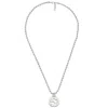 Gucci Interlocking G Sterling Silver Necklace In Silver-tone