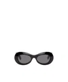Gucci Interlocking G Oval-frame Sunglasses In Gray