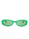 Gucci Hailey Oval-frame Sunglasses In Green