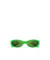 Gucci Interlocking G Oval-frame Sunglasses In Green
