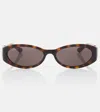 Gucci Interlocking G Oval Sunglasses In Brown