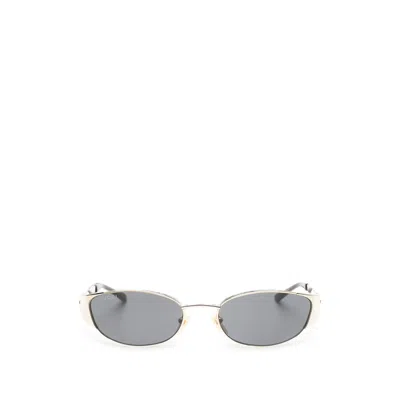 Gucci Interlocking G Oval-frame Sunglasses In Gold