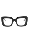 Gucci Interlocking G Oversize-frame Glasses In Black