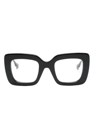 Gucci Interlocking G Oversize-frame Glasses In Black