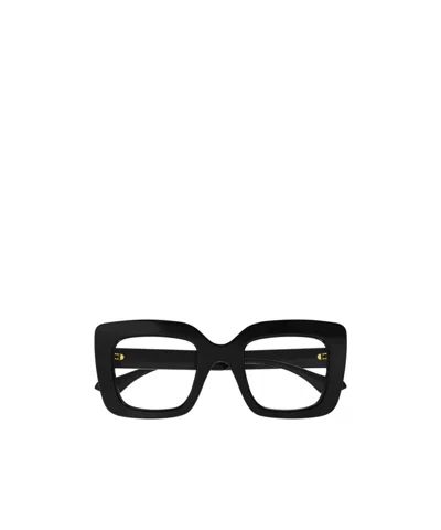 Gucci Interlocking G Oversize-frame Glasses In Black