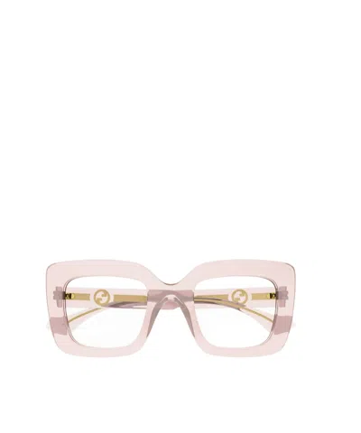 Gucci Interlocking G Oversize-frame Glasses In Pink