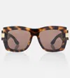 Gucci Interlocking G Oversized Sunglasses In Brown