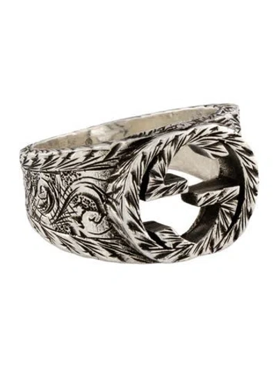 Pre-owned Gucci Interlocking G Paisley Ring In Multi