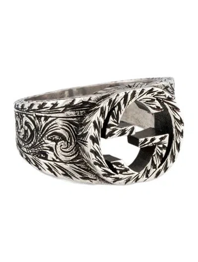 Pre-owned Gucci Interlocking G Paisley Ring In Multi
