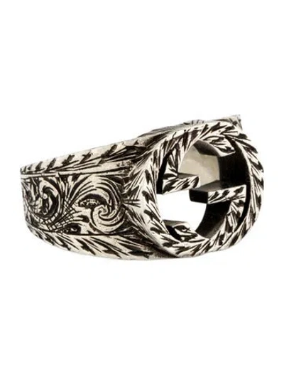 Pre-owned Gucci Interlocking G Paisley Ring In Multi