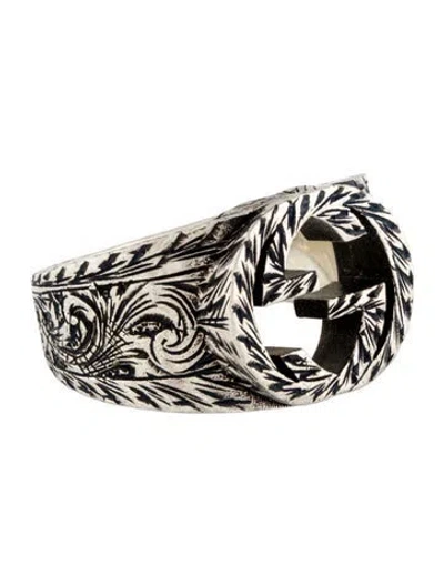 Pre-owned Gucci Interlocking G Paisley Ring In Multi