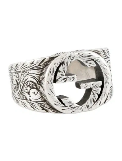 Pre-owned Gucci Interlocking G Paisley Ring In Multi