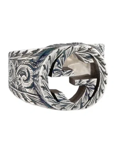 Pre-owned Gucci Interlocking G Paisley Ring In Multi