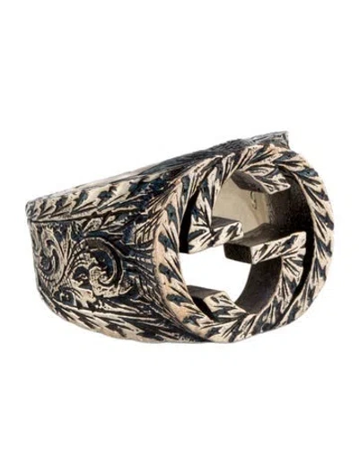 Pre-owned Gucci Interlocking G Paisley Ring In Multi