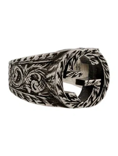 Pre-owned Gucci Interlocking G Paisley Ring In Multi