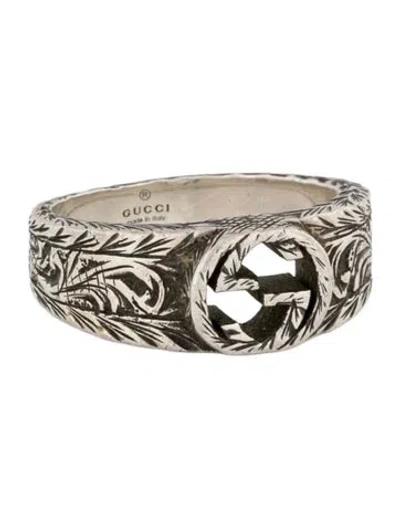 Pre-owned Gucci Interlocking G Paisley Ring In Multi