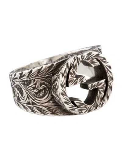 Pre-owned Gucci Interlocking G Paisley Ring In Multi