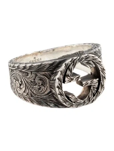 Pre-owned Gucci Interlocking G Paisley Ring In Multicolor