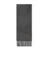 Gucci Interlocking G-patch Cashmere Scarf In Black