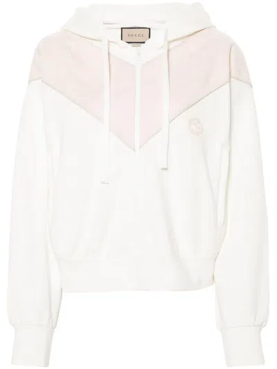 GUCCI INTERLOCKING G-PATCH COTTON SWEATSHIRT